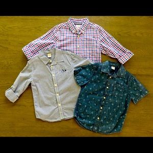 3 Boys Gymboree Button Down Shirts - Size S (5-6)